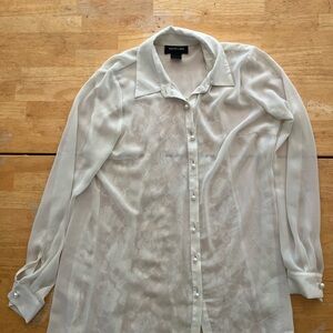 Focus 2000 Sheer White Blouse